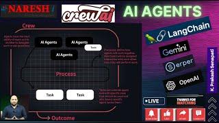 Crew AI integration with OpenAI, Serper, Gemini, Hugging Face, LangChain, and Google GenAI