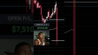 I MADE $7,500 IN LESS THAN A MINUTE DAY TRADING  ‍‍‍ #trading #daytrading