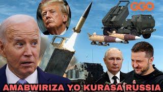 BIDEN YEMEJE KO MISSILE ZA ATACMS ZA USA ZIRASWA MURI RUSSIA|PUTIN YASIZOYE NGO ARAKORESHA KIRIMBUZI