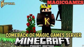 THE COMEBACK OF MAGICGAMES SKYBLOCK SERVER FOR MINECRAFT PE #magicgames #craftersmc #hypixel