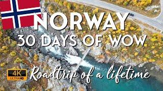 An epic Norway 4K Road Trip - 30 Days of WOW with stunning Drone and Dashcam Footage.