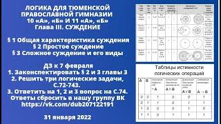 СУЖДЕНИЕ §1 Общая характеристика суждения §2 Простое суждение §3 Сложное суждение и его виды