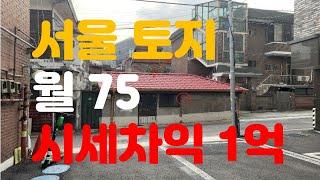 부동산경매:어머! 이건 꼭 봐야해. 서울토지,차익1억,매월  75 를 받을수 있다는데...