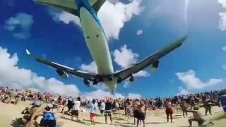 Plane Lands Right Next to Beach