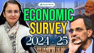 Economic Survey 2024-25 | Detailed Analysis | Key Highlights | RBI Grade B 2025 GA | Anuj Jindal