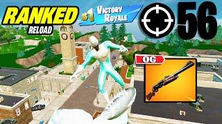 56 Elimination Solo Vs Squads "Ranked RELOAD" Gameplay Wins (Fortnite PS4 Controller On PC)