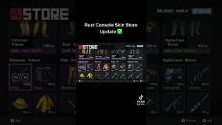 Rust console skin store update #shorts