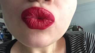 ASMR~ Red lip kisses 