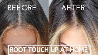 Root touch up at home damage free on balayage hair !