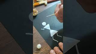 Easy warli painting #shorts #shortsfeed #trending #youtubeshorts #art #explore