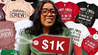 How To Create 100 Shirts in 5 Minutes FOR FREE with AI & Make $1K/Day