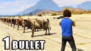 GTA V - How many Animals can survive 1 Bullet?