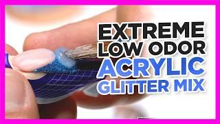 How to Customize Extreme Low Odor Acrylic | Glitter Ombré Nail Tutorial