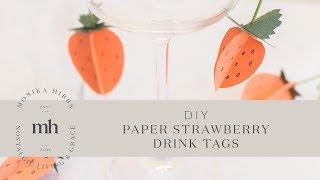 Simple DIY Strawberry Drink Tags