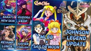 MLBB X SAILOR MOON, JOHNSON SKIN LEGEND, MLBB X KOF RESALE, BARATS M6  - MLBB UPCOMING SKIN