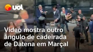 Datena dá cadeirada em Marçal: Vídeo mostra outro ângulo da agressão e briga em bastidores de debate