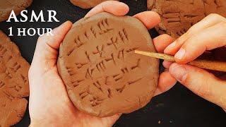 ASMR Cuneiform Writing on Clay | Ancient Ugaritic Alphabet