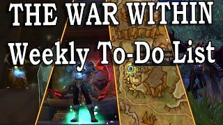 Complete Weekly To-Do List for Preseason in The War Within