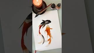 Paint some beautiful sumi-e koi with me 