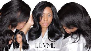 CHIC LAYERED HAIRCUT 16 INCH WAVY GLUELESS WIG W/ MINIMALIST HD LACE | BEGINNER WIG | LUVME HAIR