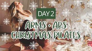 DAY 2 - 12 Days of Pilates Challenge // 18MIN Arms and Abs Christmas Pilates // Callie Jardine Gualy