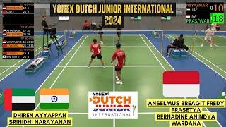 Anselmus Breagit F P/Bernadine A W (INA) vs Dhiren A/Srinidhi N (UEA/IND) Dutch Junior Int. 2024