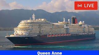 SHIPS TV - Queen Anne Cruise Ship Departing Port of Southampton (LIVE)