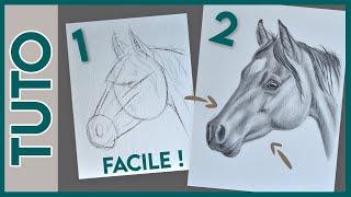 Méthode FACILE pour dessiner un CHEVAL - Close To Art