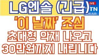 LG에너지솔루션 LG엔솔 주가전망 - 속보) '이 날짜' 조심! 초대형 악재 나오고 30만원까지 내립니다!