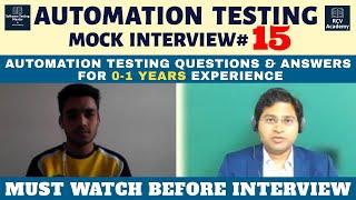 Selenium + Java Interview Questions for Freshers - Automation Testing Interview Questions