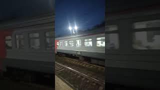 Электричка уезжает в ночь #ржд #электричка
