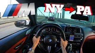 CRAZY cut up Rally on the way to some really fun backroads !! BMW M6 POV