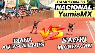 La carrera mas RAPIDA 50m CARRILES patinando por el Titulo Nacional categoría 8 y 9 años YumisMX