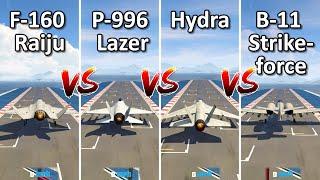 F-160 Raiju Vs Lazer Vs Hydra Vs B-11 - Which is Best? GTA online San Andreas Mercenaries Update