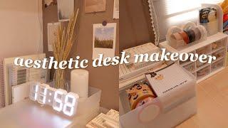 aesthetic desk makeover + shopee finds 