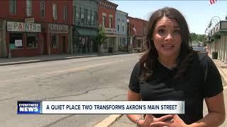 A Quiet Place 2 transforms Main Street in Akron