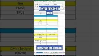 How to fix error in #excel | if error fun |  #shorts #trending #youtube_shorts