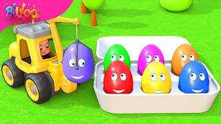 Learn colors with Box of Surprise Eggs | BluLoo Nursery Rhymes & Kids Songs