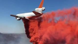 Huge DC-10 Fights the Tee Fire