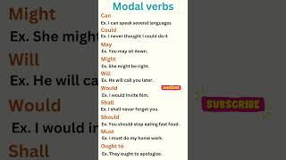 Modal verbs | modal verbs in english grammar | English modal | #shorts | #viralshorts |