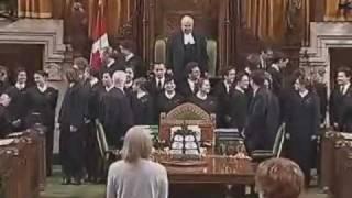 Pages in the House of Commons Sing Oh Canada