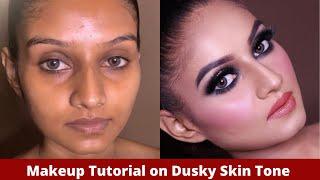 How to do Indian Glam Makeup on Dusky skin tone by @Sakshi Gupta Makeup Studio & Academy Part 1