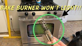 Bake Burner Won's Light / Replace igniter for $30