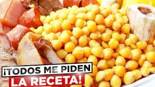 COCIDO DE  GARBANZOS  RECETA de la ABUELA, potaje tradicional, receta sencilla.