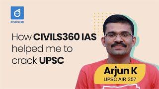 Meet our UPSC 2020 Topper Arjun K  AIR 257 | Civils360 IAS Academy   #bestias #prelims