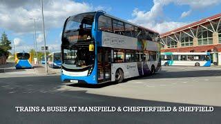 Trains & buses at Mansfield & Chesterfield & Sheffield