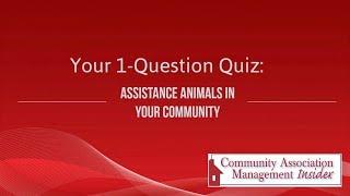 Community Association Management Insider 1-Question Quiz