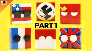 Lego Country Flags WW2 : Countrybricks based from Countryballs - Part 1 (Tutorial)