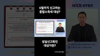 6월까지 신고하는 종합소득세 대상? 성실신고확인대상자란? #나이스세무법인 #성실신고대상자 #종합소득세 #세무사 #소득세 #세무법인 #절세 #세법 #세금