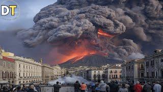 Massive Volcanic Eruption in Italy Today! Etna Volcano Erupted in an Epic Way!